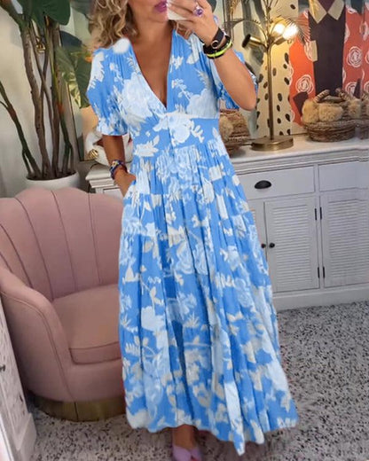 Floriana | Vibrant Bloom Midi Dress