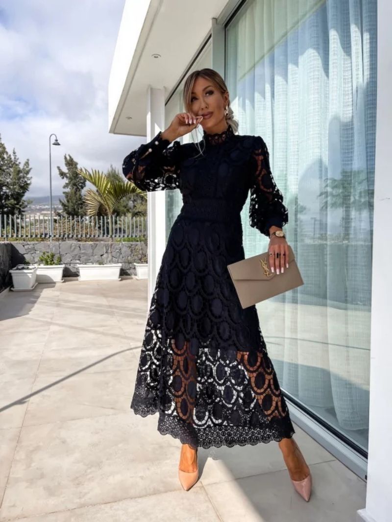Aurelia™ Lace Midi Dress | Timeless Elegance & Feminine Detail