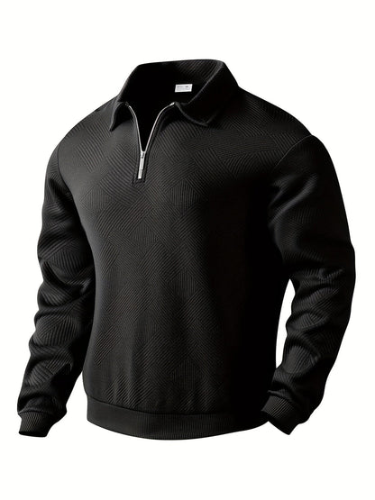 Oscar™ | Vintage Zip-Up Sweater with Geometric Design