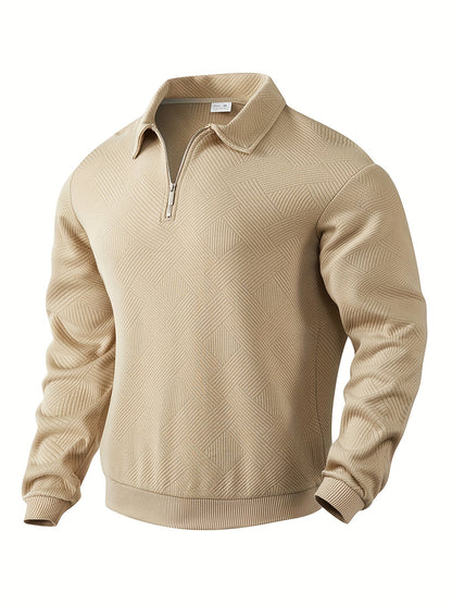 Oscar™ | Vintage Zip-Up Sweater with Geometric Design