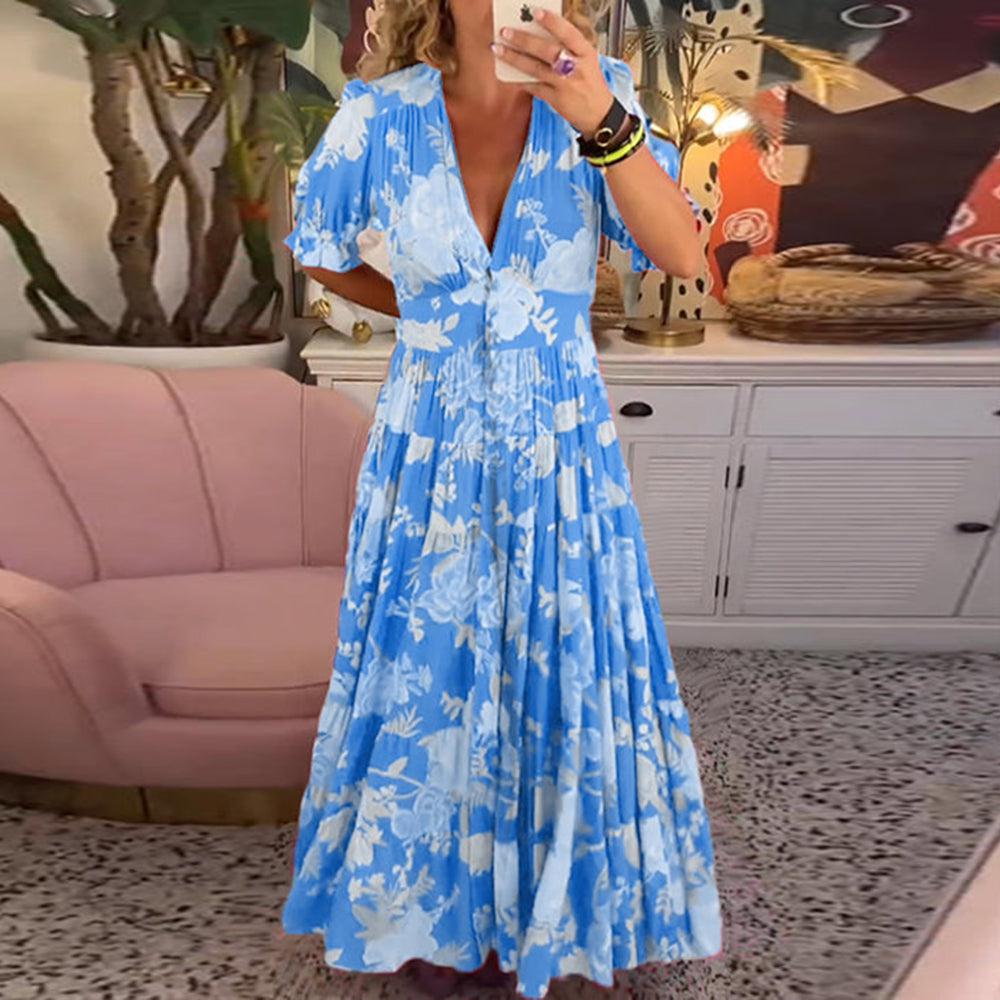 Floriana | Vibrant Bloom Midi Dress