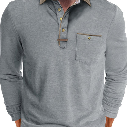 Blake™ | Color-Block Long Sleeve Polo