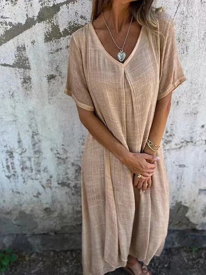 Ria™ | Your Go-To Comfortable V-Neck Dress