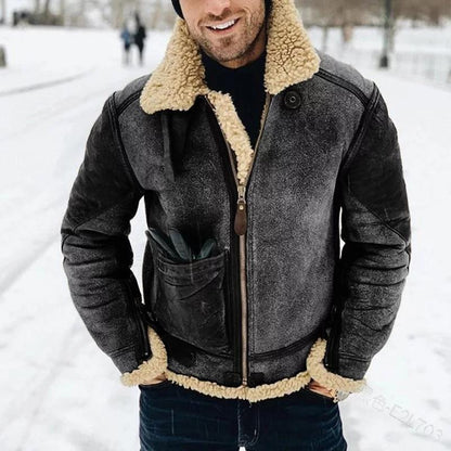 Olaf™ | Leather And Integrated Lamb Jacket
