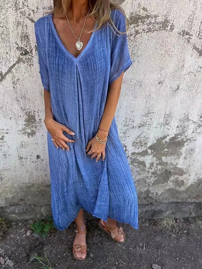 Ria™ | Your Go-To Comfortable V-Neck Dress
