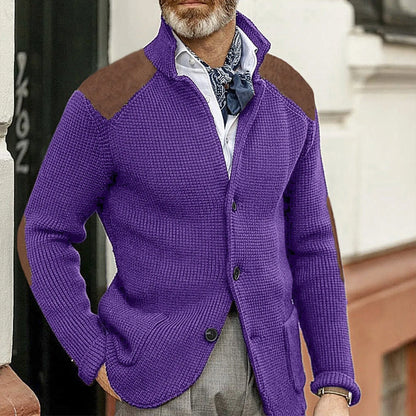 Todd™ | Collared Knit Open Cardigan
