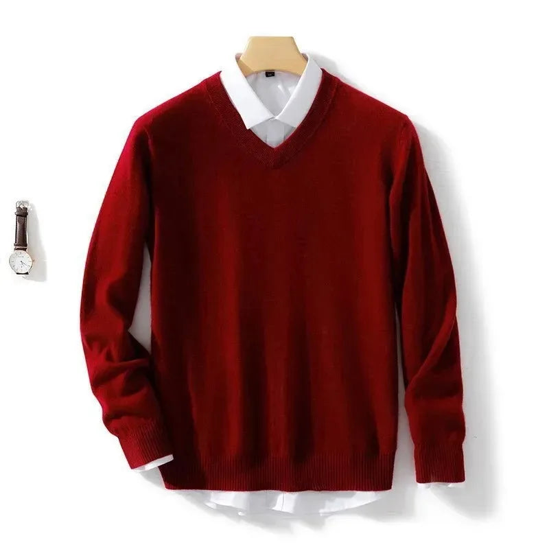 Finn™ | V-Neck Cashmere Jumper