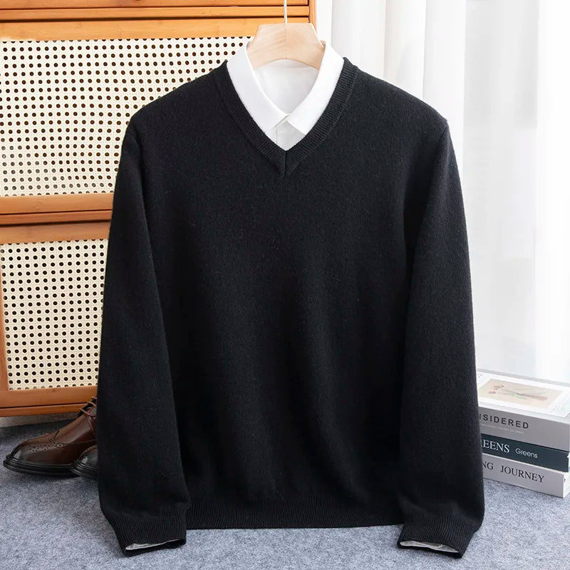 Leonard™ | Pure Merino Wool V-Neck