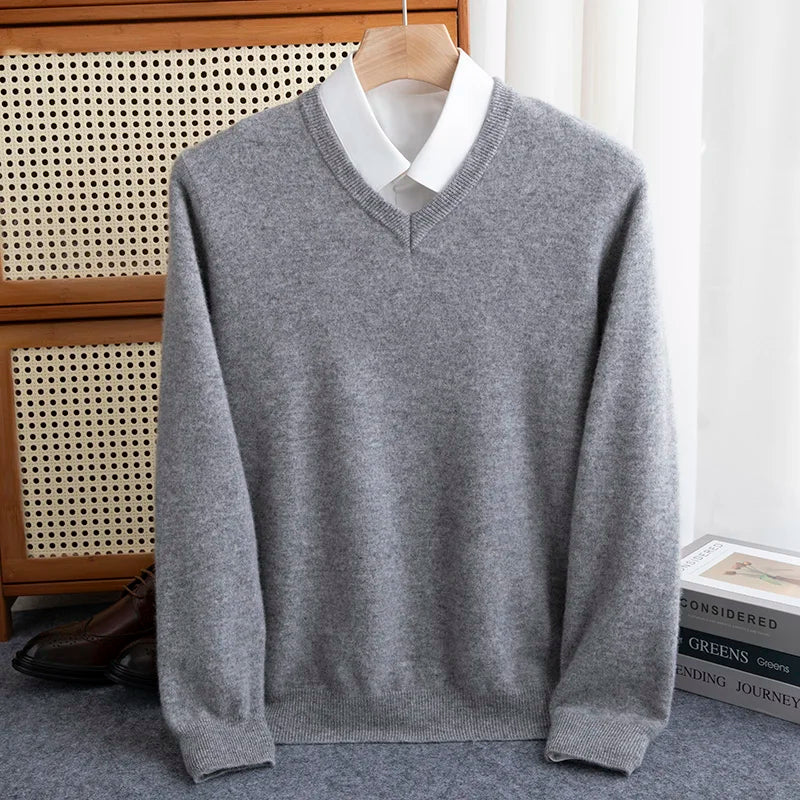 Leonard™ | Pure Merino Wool V-Neck