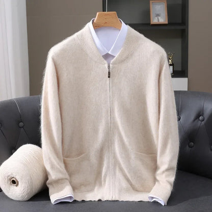 Ryan™ | Thick Mink Wool Cardigan