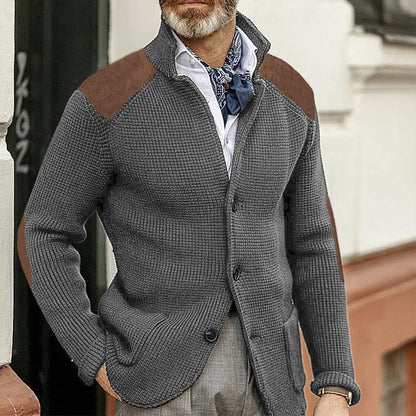 Todd™ | Collared Knit Open Cardigan