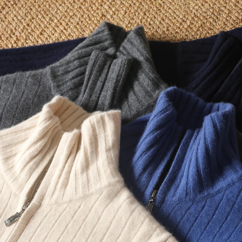 Ethan™ | Merino Wool Zip Cardigan
