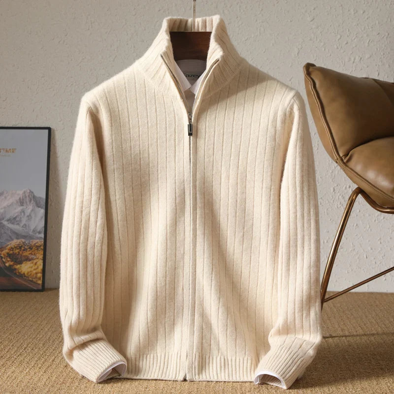 Ethan™ | Merino Wool Zip Cardigan