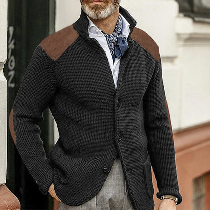 Todd™ | Collared Knit Open Cardigan