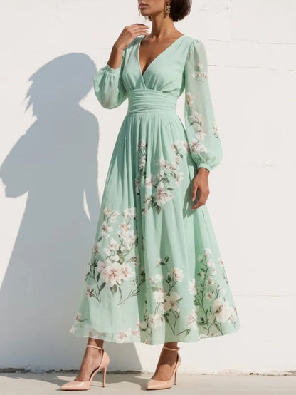 Seraphina™ Floral Midi Dress | Effortless Grace & Timeless Elegance