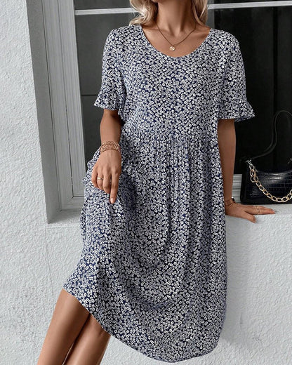 Anne | Elegant Bloom Midi Dress