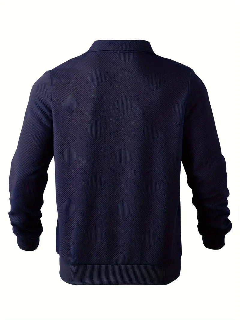 Oscar™ | Vintage Zip-Up Sweater with Geometric Design