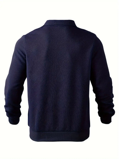 Oscar™ | Vintage Zip-Up Sweater with Geometric Design