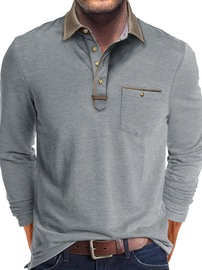 Blake™ | Color-Block Long Sleeve Polo