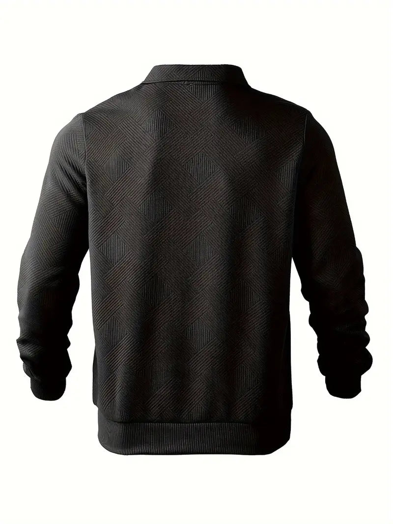 Oscar™ | Vintage Zip-Up Sweater with Geometric Design